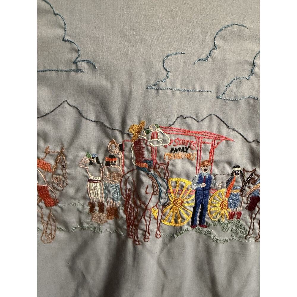 Rocking K Ranchwear Med Pearlsnap Embroidered Western Shirt Alcohol Party Horse